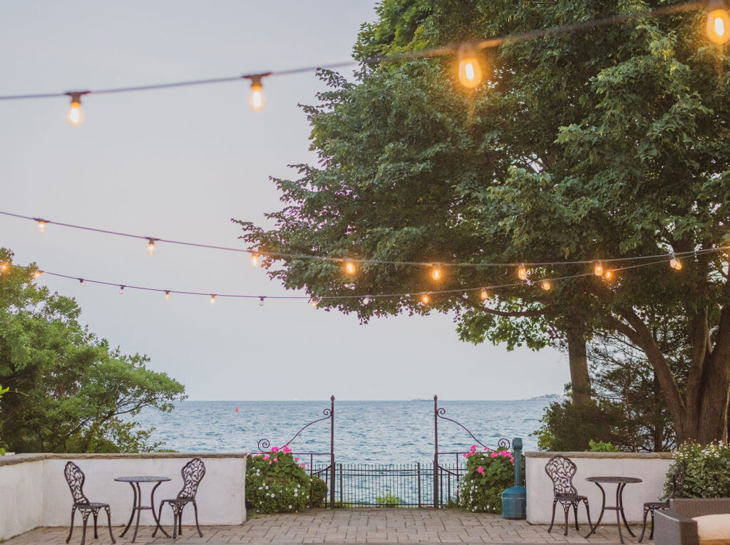 Oceanfront view at Misselwood Events in Beverly Massachusetts showing calm water and coastal scenery along the North Shore near Boston with natural light and shoreline atmosphere.